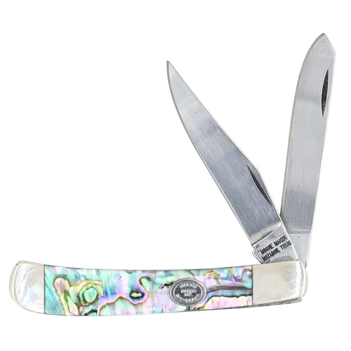 Moore Maker Abalone 2-Blade Mini Trapper Pocket Knife