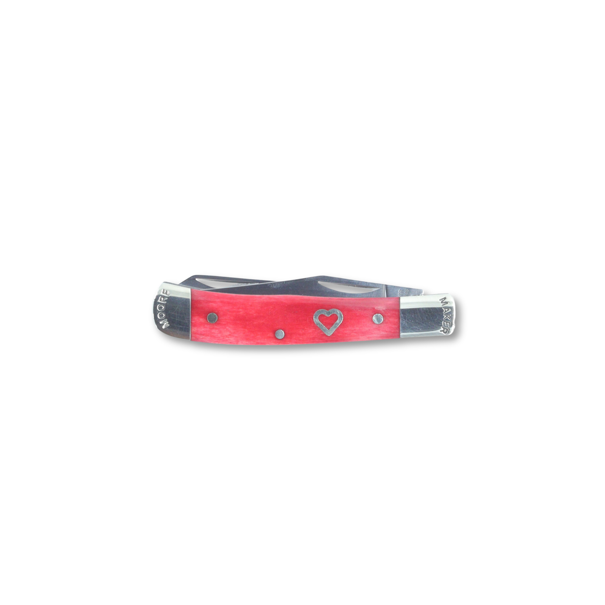 Moore Maker Red Bone 2-Blade Mini Trapper Pocket Knife w/ Heart