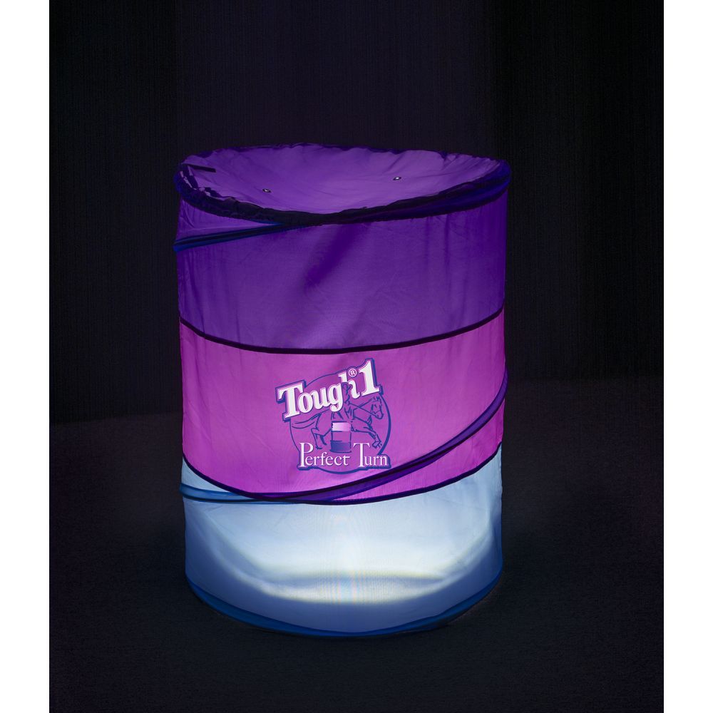 Tough-1 Perfect Turn Collapsible Barrel Set of 3- Purple/Raspberry/Teal