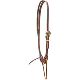 Cowperson Tack 5/8" Latigo Slot Ear Headstall with Longhorn Skull Buckle