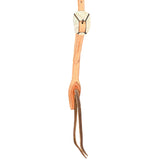 Cowperson Tack Roughout 5/8" Slot Ear Headstall with Silver Overlay Shell Buckle