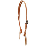 Cowperson Tack Roughout 5/8" Slot Ear Headstall with Turquoise Feather Buckle