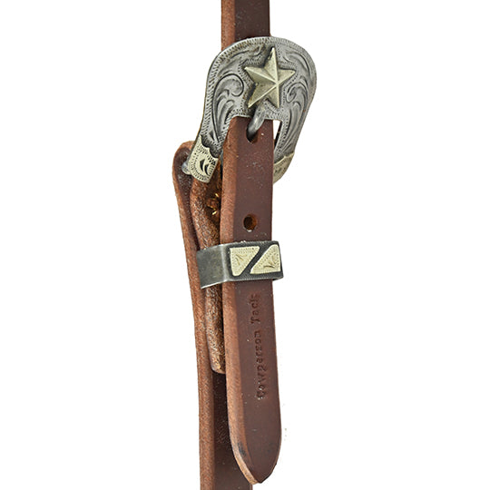Cowperson Tack 5/8" Slot Ear Headstall with Lone Star Buckle and Keeper