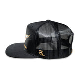 RopeSmart Black Trucker Cap with Desert Blue Santa Fe Logo