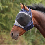 Shires FlyGuard Pro Fine Mesh Fly Mask With Ear Hole- Navy