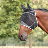 Shires FlyGuard Pro Air Motion Fly Mask with Ears- Dark Grey