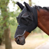 Shires FlyGuard Pro Stretch Fly Mask with Ears & Nose- Jet