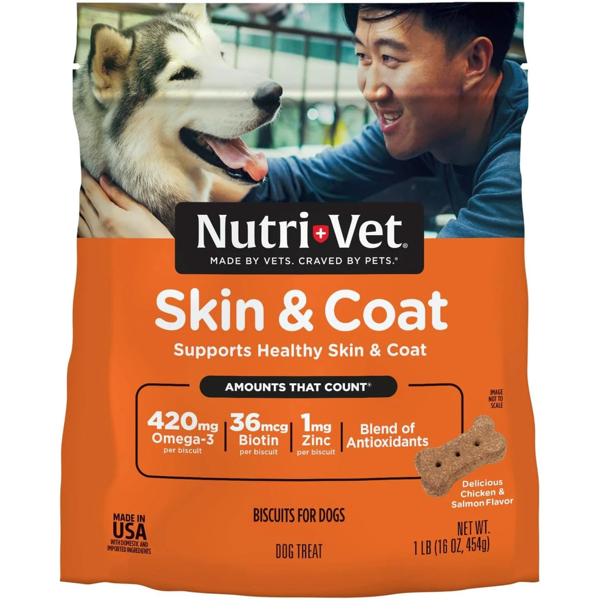 Nutri-Vet Skin and Coat Health Biscuits- 16oz.