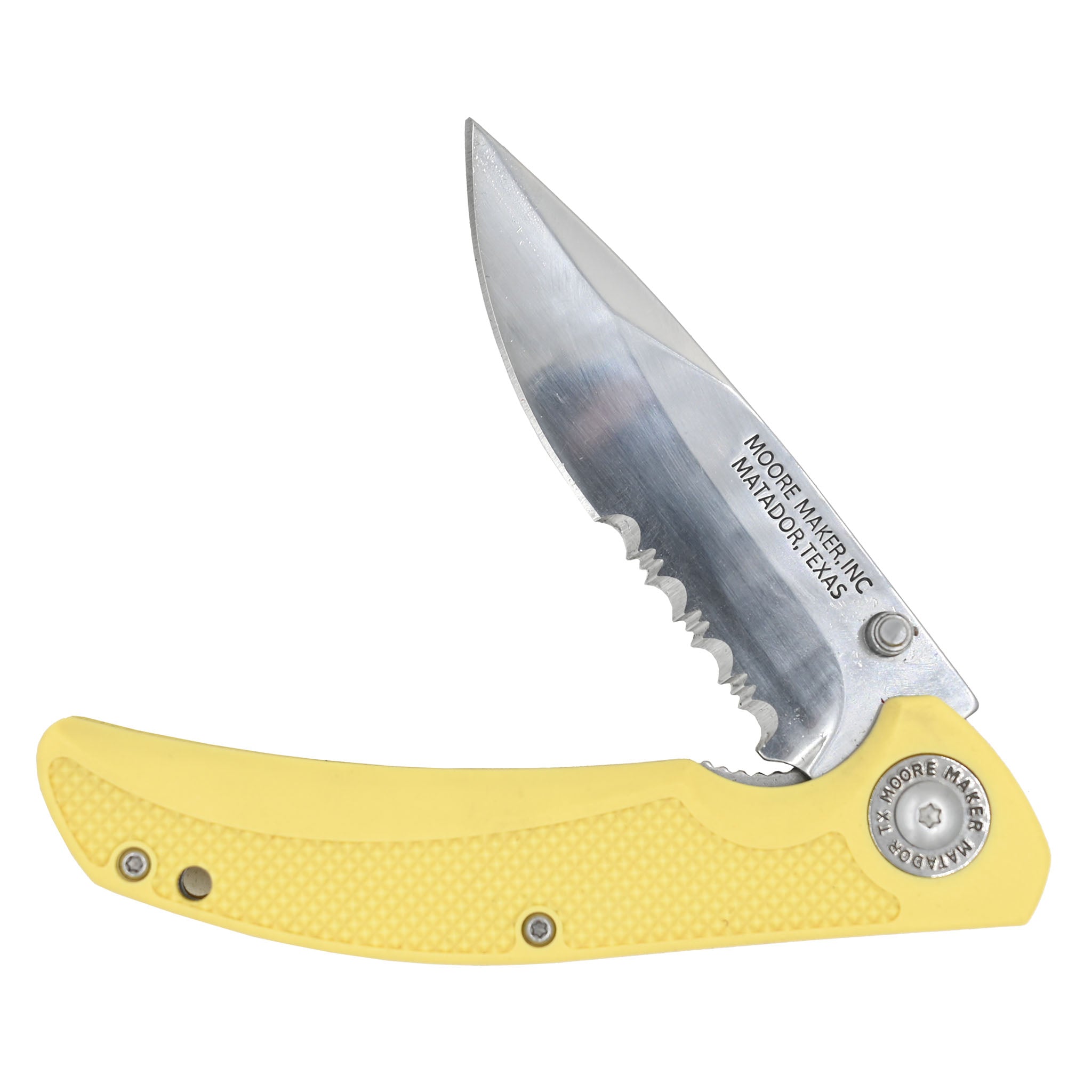 Moore Maker Serrated Lockback Clip Knife 4 1/2