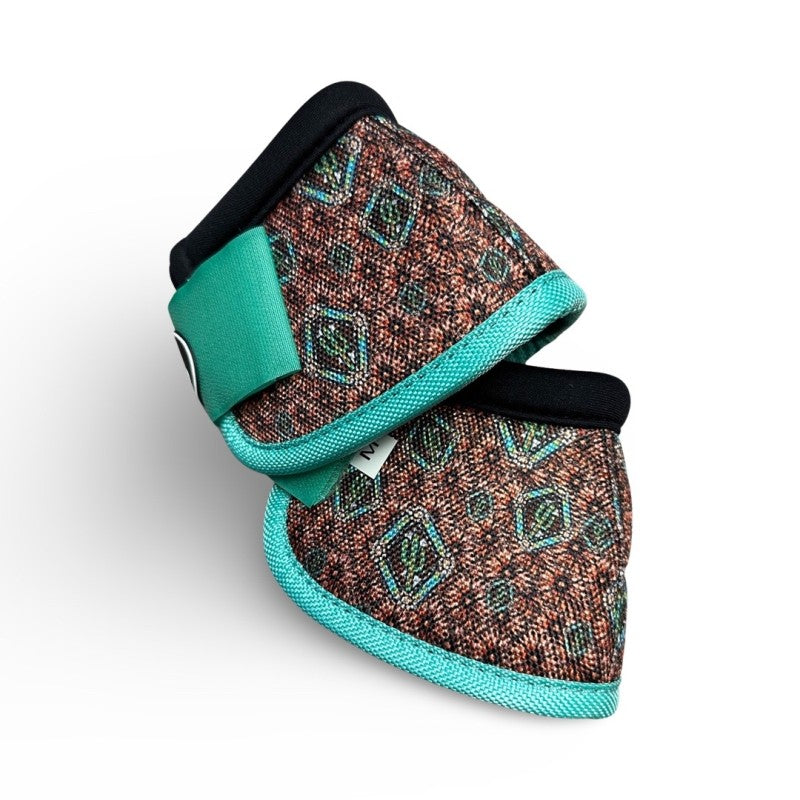 Schulz Equine No-Turn Bell Boots- Tooled Cactus