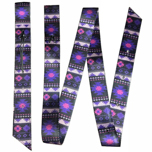 New! CSS Turquoise and Purple Feather Latigo Set. main image 0