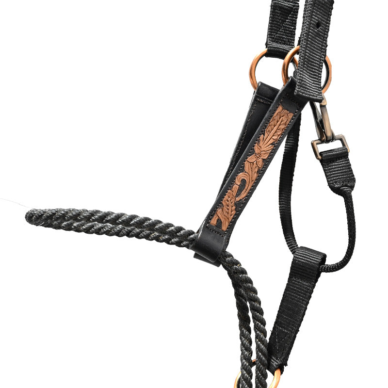 Schulz Equine Tooled Lariat Nose Halter