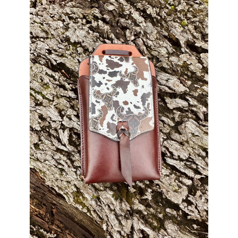 Schulz Equine Back Cinch Cell Phone Holder- Cattle Drive