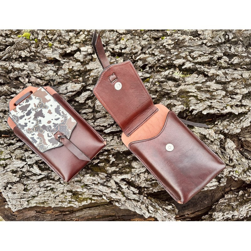 Schulz Equine Back Cinch Cell Phone Holder- Cattle Drive