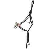 Schulz Equine Turquoise Glass Braided Muletape Bronc Halter