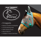 Schulz Equine Perf Boost Magnetic Fly Mask- Teal/Grey