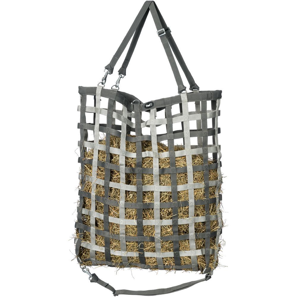 Tough 1 Premium Slow Feed Web Hay Bag- Grey