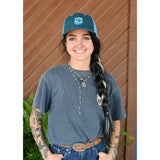 Lone Star Ropes Aqua and Teal Mesh Cap w/ Shield Logo