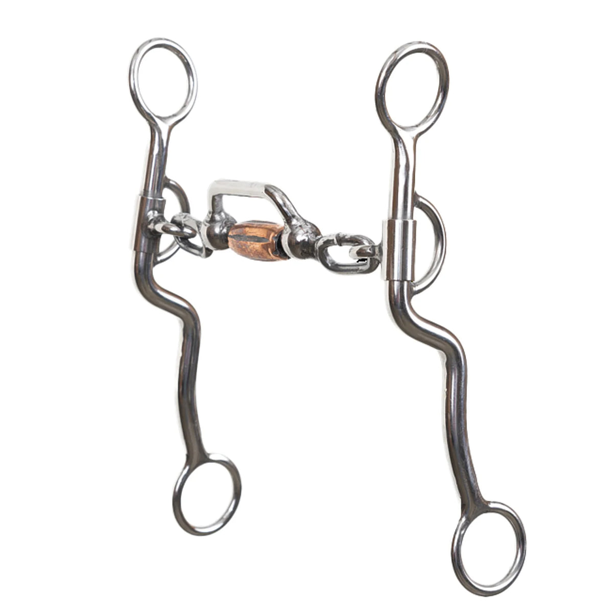 Reinsman Steel Cowboy Chain Square Port Bit with Cricket