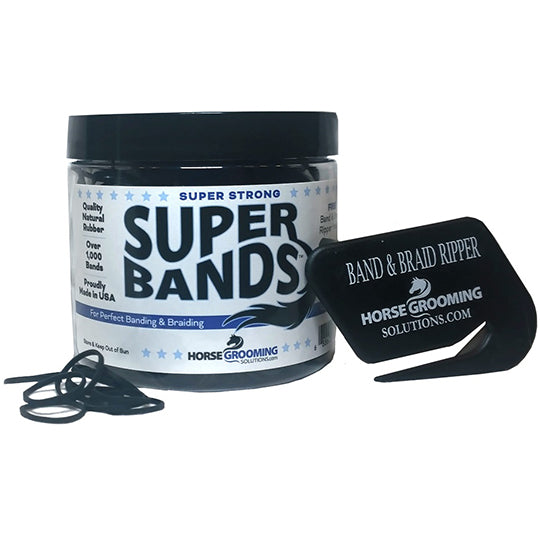 Healthy Haircare Solutions Super Bands Braiding Bands- Black