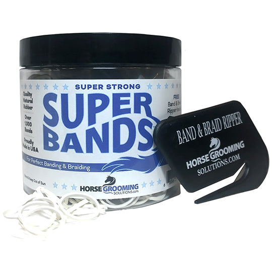 Healthy Haircare Solutions Super Bands Braiding Bands- White
