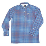 San Jac Men's Long Sleeve Performance Pearl Snap Shirt - Grid