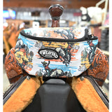 Weaver Leather Saddle Pouch- Bucking Bronco