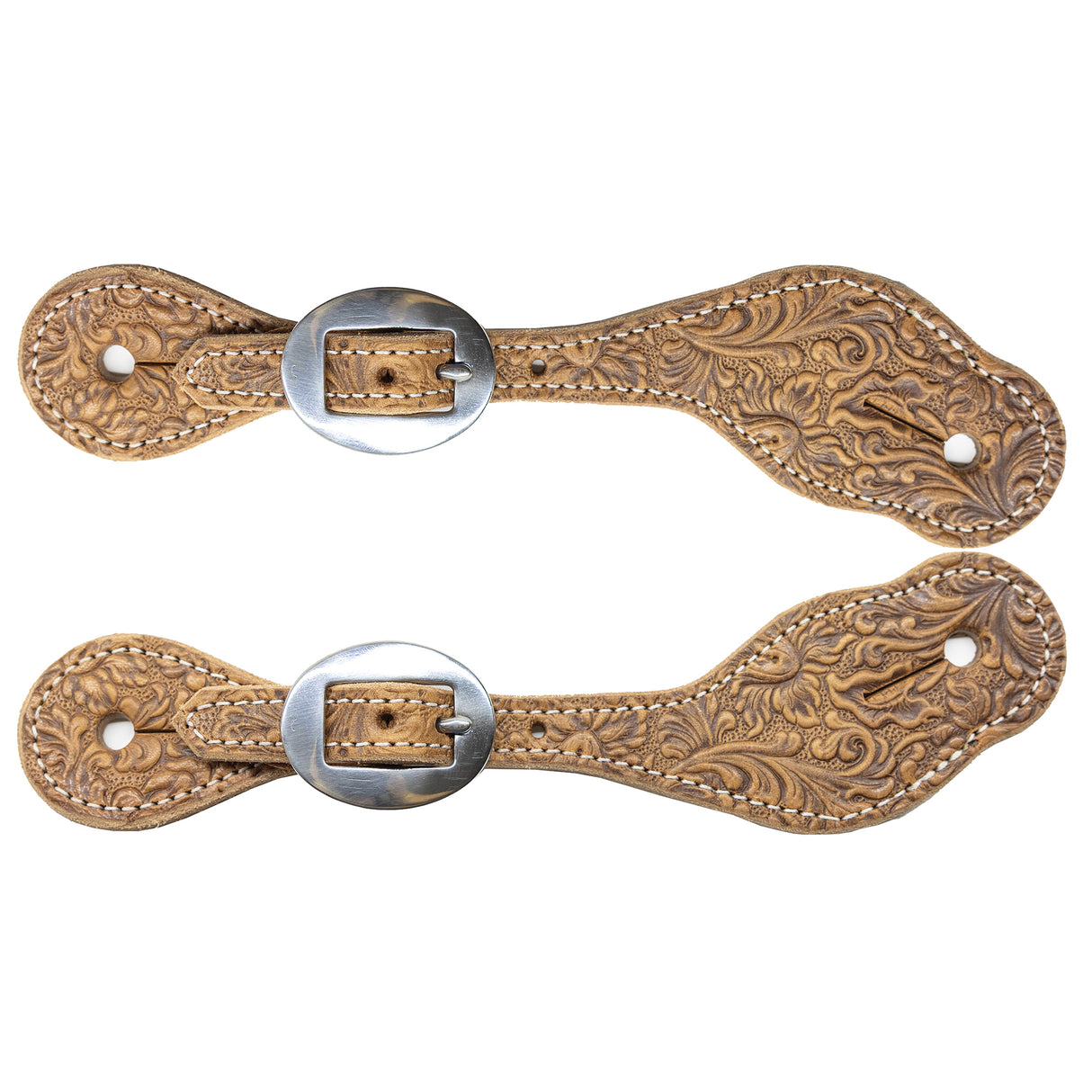 Professional's Choice Women's Natural Floral Embossed Spur Straps