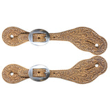 Professional's Choice Women's Natural Floral Embossed Spur Straps