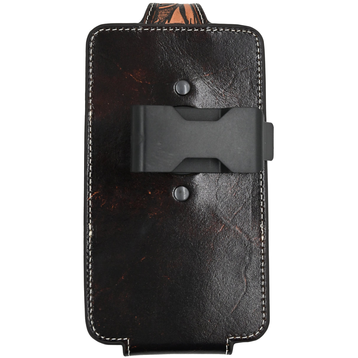Ariat Chocolate Cell Phone Holster with Natural Tooling
