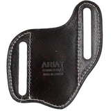 Ariat Chocolate Pancake Knife Sheath with Natural Tooling