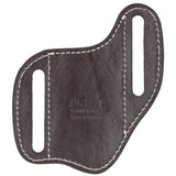 Ariat Leather Pancake Knife Sheath with Brown Floral Tooling and Black Inlay