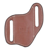 Ariat Leather Pancake Knife Sheath with Brown Shield Inlay