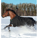 Horseware Rambo® Original Turnout Blanket with Leg Arches (200g Medium) - Black/Green/Red