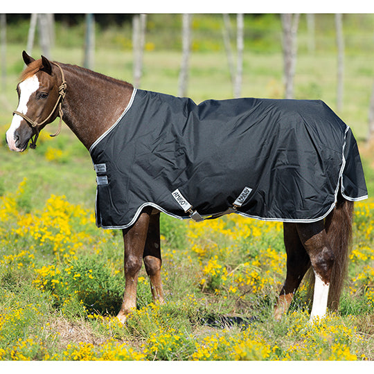Horseware Amigo Stock Horse Medium Weight Turnout Blanket- Black/Silver