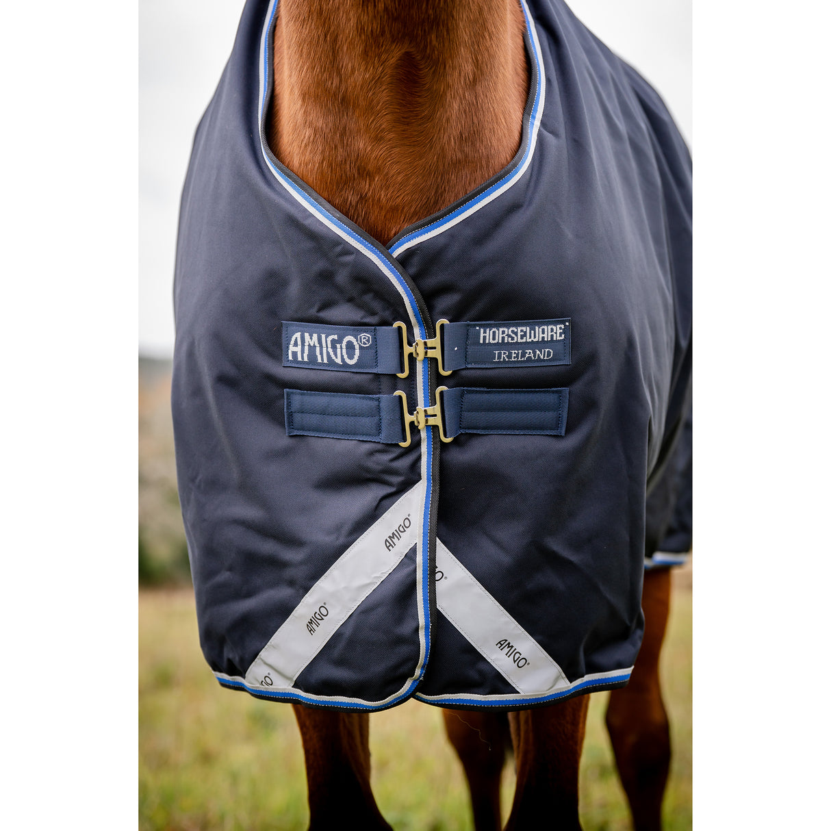 Horseware Amigo Bravo 12 Medium Weight Original Turnout Blanket- Navy/Blue
