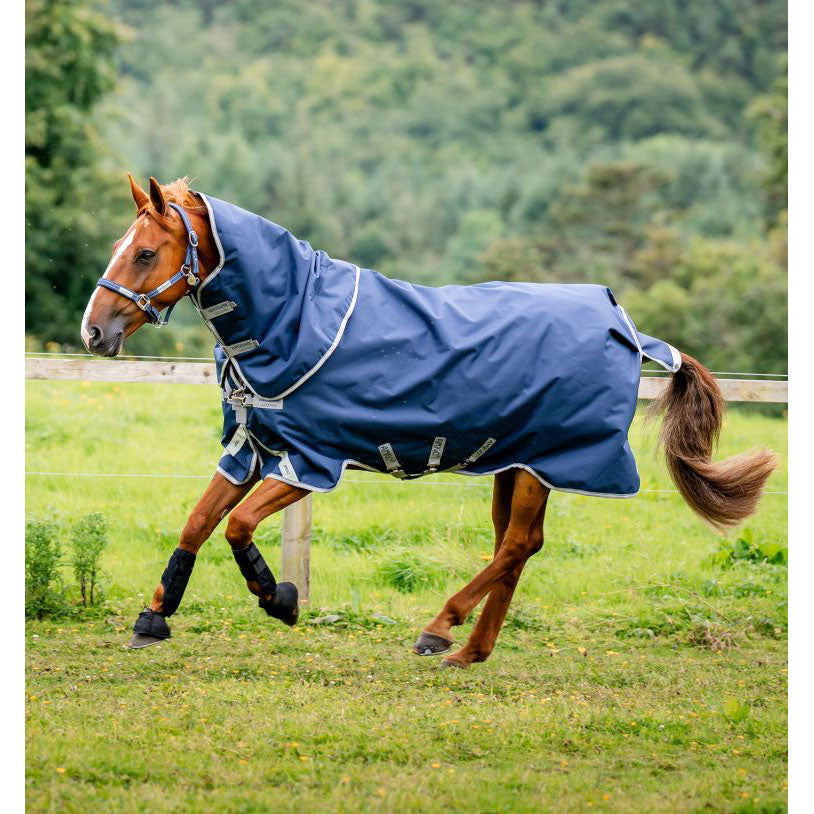 Horseware Amigo Bravo 12 Plus (250g Medium)- Navy/Titanium/Silver