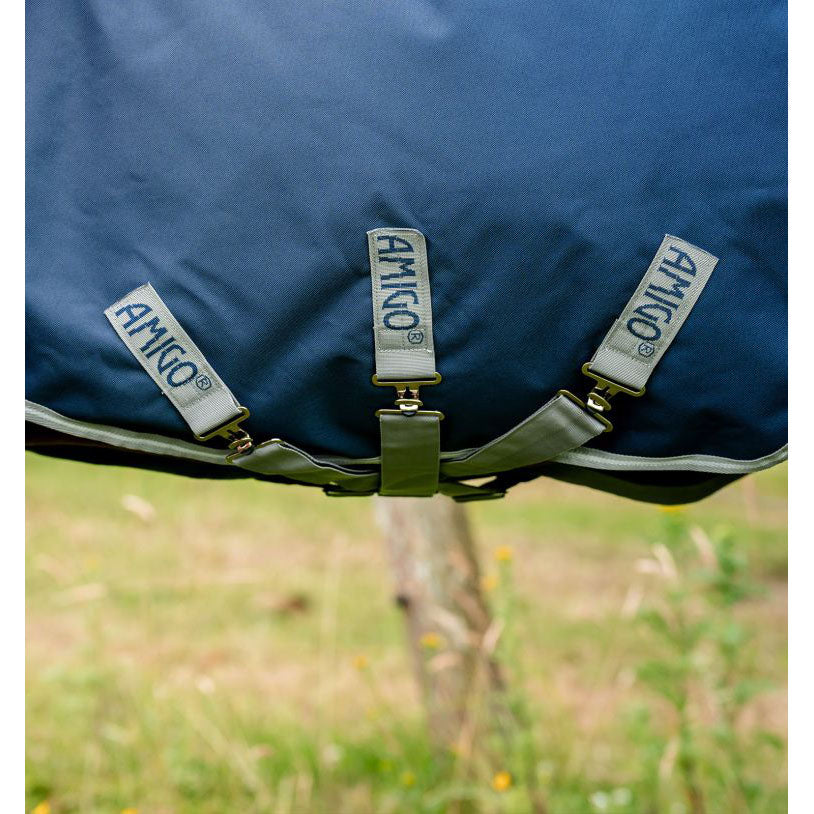 Horseware Amigo Bravo 12 Plus (250g Medium)- Navy/Titanium/Silver