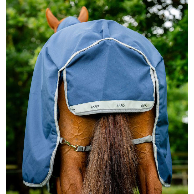 Horseware Amigo Bravo 12 Plus (250g Medium)- Navy/Titanium/Silver