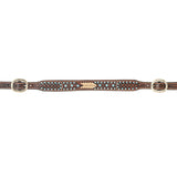 Rafter T Ranch Co. Floral Tooled Arrow Inlay Wither Strap