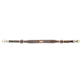 Rafter T Ranch Co. Floral Tooled Arrow Inlay Wither Strap