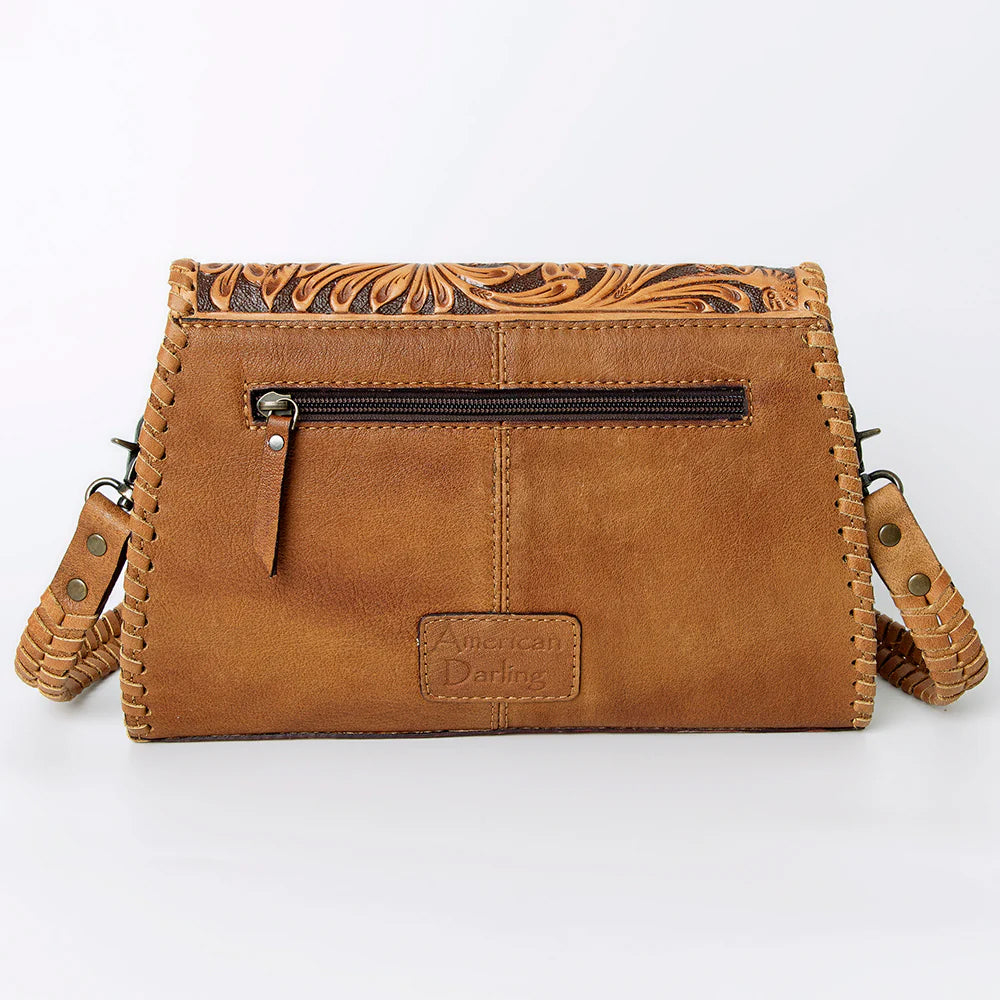 American Darling Tooled Leather Crossbody Purse