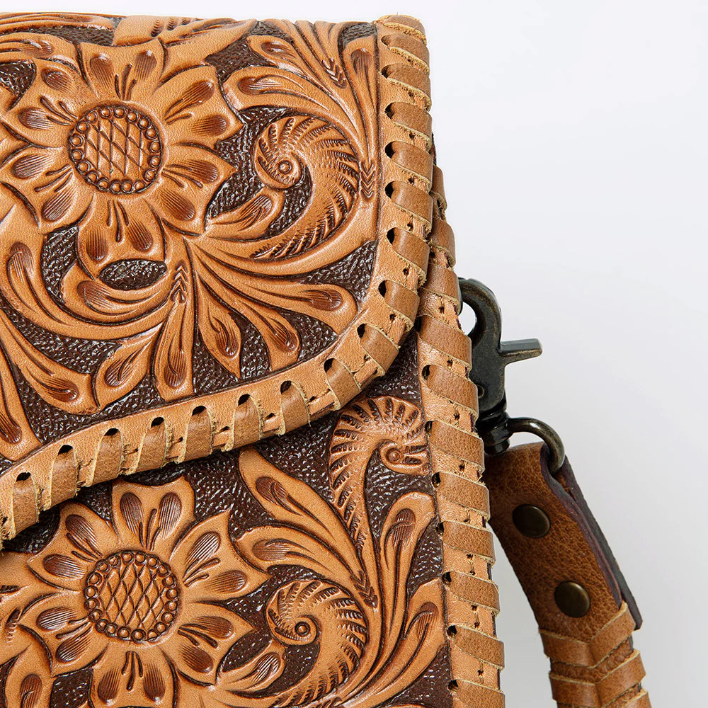 American Darling Tooled Leather Crossbody Purse
