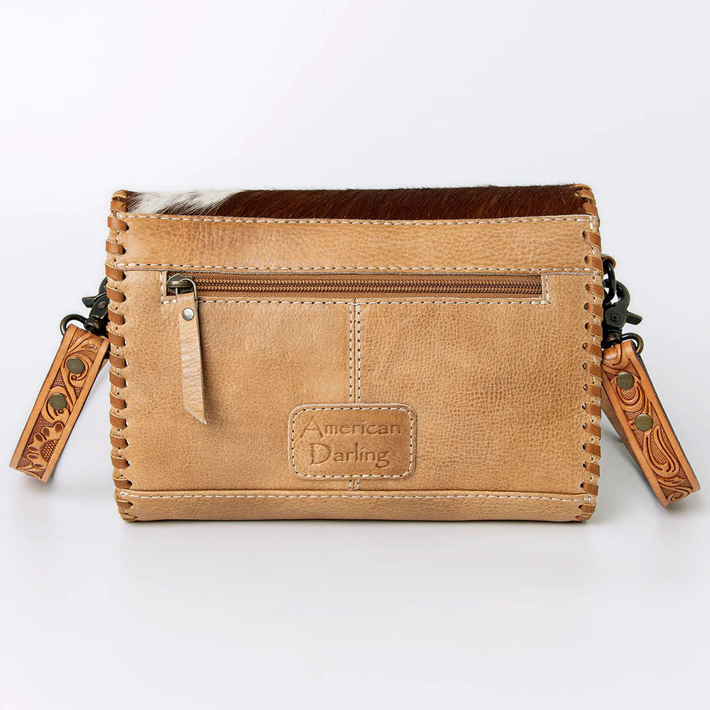 American Darling Tooled Cowhide Crossbody Purse