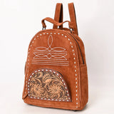 American Darling Rust Suede Mini Backpack with Tooled Pocket