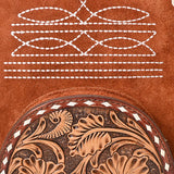 American Darling Rust Suede Mini Backpack with Tooled Pocket