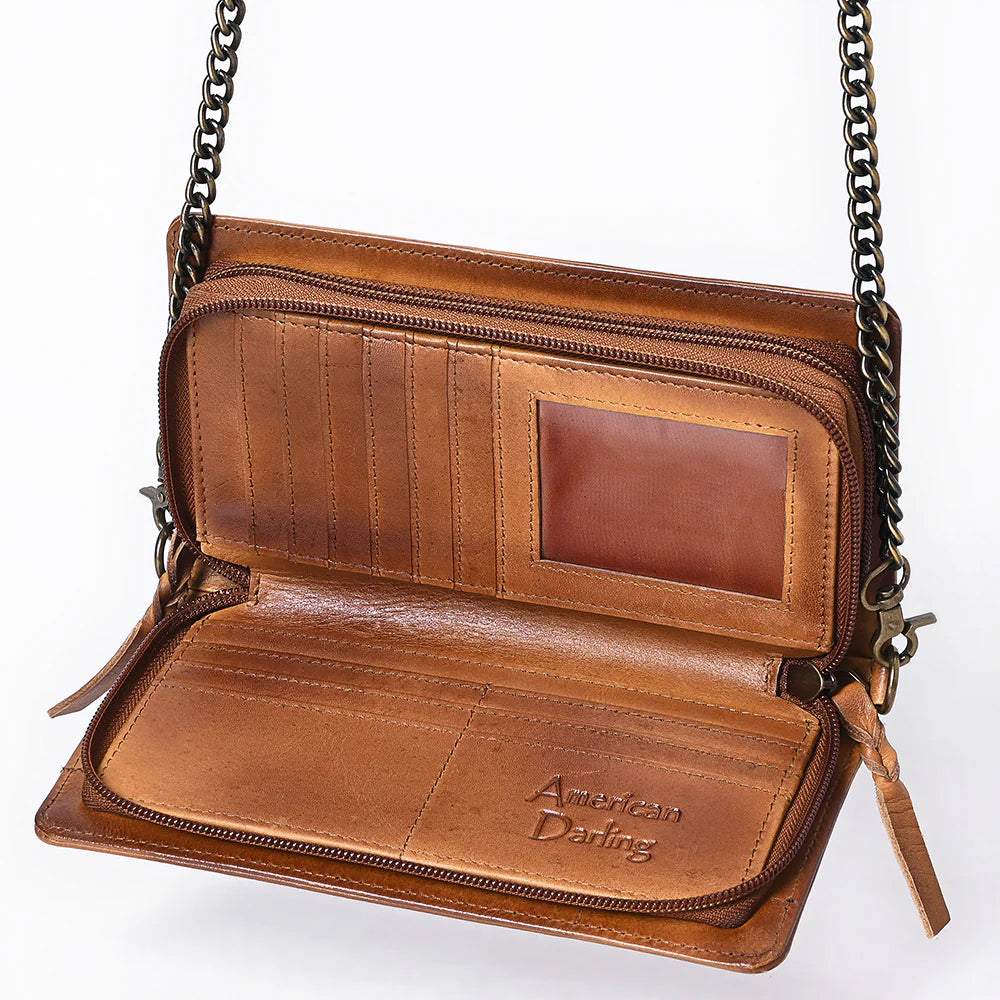 American Darling Bootstitched Crossbody Purse w/ Chain Strap