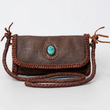 American Darling Mini Chocolate Bag with Turquoise Stone