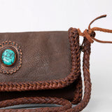 American Darling Mini Chocolate Bag with Turquoise Stone