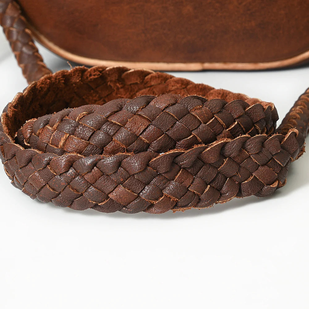 American Darling Leather Canteen Purse with Turquoise Stone